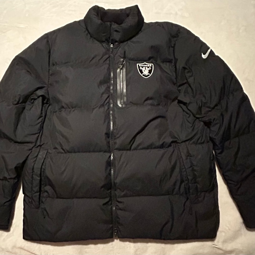 Raiders Nike NFL Black Puffer Jacket